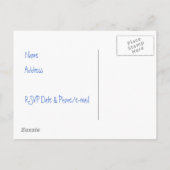 Blue Girls Cooking Party Invitation Briefkaart (Achterkant)