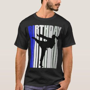 Blue Girls Karate Birthday Sparring Girl Kinder Wo T-shirt