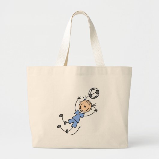 Blue Girls Soccer Bag Grote Tote Bag (Voorkant)
