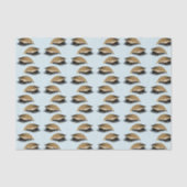  Blue Girly Gold Glam Glitter Wimpers Tissuepapier (Voorkant)