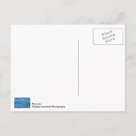 Blue Glacier Briefkaart (Achterkant)