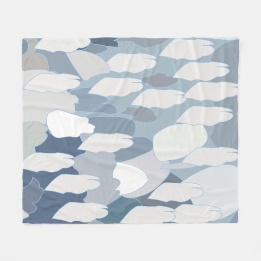 Blue Glacier Ice Fleece Deken (Voorkant (Horizontaal))