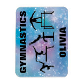 Blue Glam Girls Gymnastics Magneet (Verticaal)
