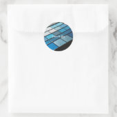 Blue Glam Oogschaduw Drama Ronde Sticker (Tas)