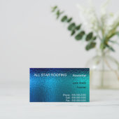 Blue Glas in lood Business Card Template Generic Visitekaartje (Staand voorkant)