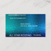 Blue Glas in lood Business Card Template Generic Visitekaartje (Achterkant)