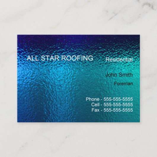 Blue Glas in lood Business Card Template Generic Visitekaartje (Voorkant)