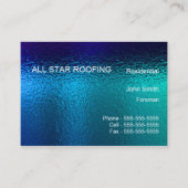Blue Glas in lood Business Card Template Generic Visitekaartje (Voorkant)