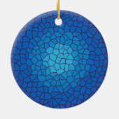 Blue Glas in lood Design >Xmas Ornament (Achterkant)
