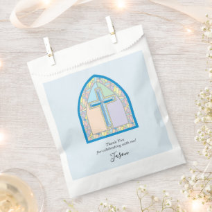 Blue Glas in lood First Community Favor Bag Bedankzakje