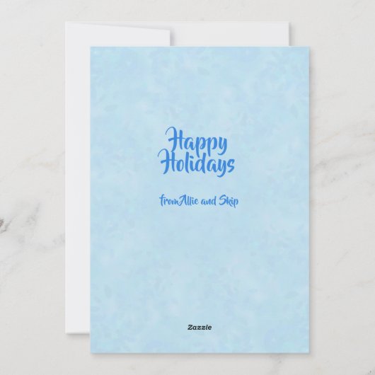 Blue Glas in lood Hamster Christmas Feestdagenkaart (Achterkant)