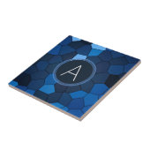 Blue Glas in lood Mosaic Tegeltje (Zijkant)