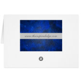 Blue Glas in lood Table Number Folded Card (Achterkant Horizontaal)