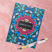 Blue Glass Art Deco  Elegance - Jouw tekst Notitieboek