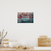 Blue Glass Box Waterscape Poster Print Wandkunst (Keuken)