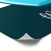 Blue Glass Carafe Water is het leven! Poster (Hoek)