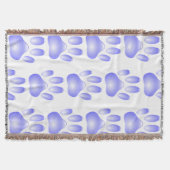 Blue Glass Dog Paw Print Pattern Showgordijn Deken (Voorkant)