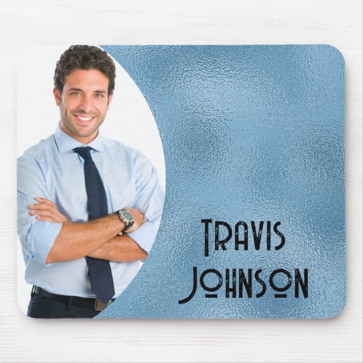 Blue Glass Photo Lijst Muismat (Voorkant)