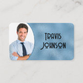 Blue Glass Photo Lijst Visitekaartje (Voorkant)