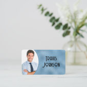 Blue Glass Photo Lijst Visitekaartje (Staand voorkant)