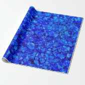 Blue Glass Rocks Cadeaupapier (Uitgerold)