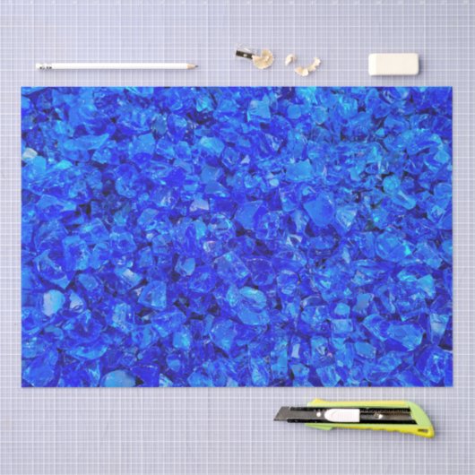 Blue Glass Rocks Tissuepapier (Craft)