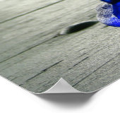 Blue Glass Rooster Poster (Hoek)