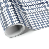 Blue Glen Check Houndstooth Pset Patroon Cadeaupapier (Rol Hoek)