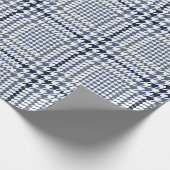 Blue Glen Check Houndstooth Pset Patroon Cadeaupapier (Hoek)