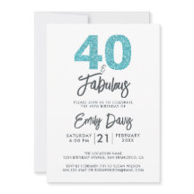 Blue Glitter 40 en geweldig | 40e verjaardag