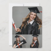 Blue Glitter Afstuderen Cutout Graduation Party Kaart (Achterkant)