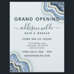 Blue Glitter Agate Geode Business Flyer<br><div class="desc">Blue Glitter Agate Geode Grand Opening Business Flyer. Perfect voor make-up artiesten,  haarstylists,  cosmetologen en nog veel meer!</div>