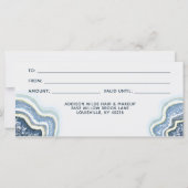 Blue Glitter Agate Geode Business Gift Certificate (Achterkant)