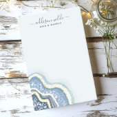 Blue Glitter Agate Geode Luxe Business Post-it® Notes