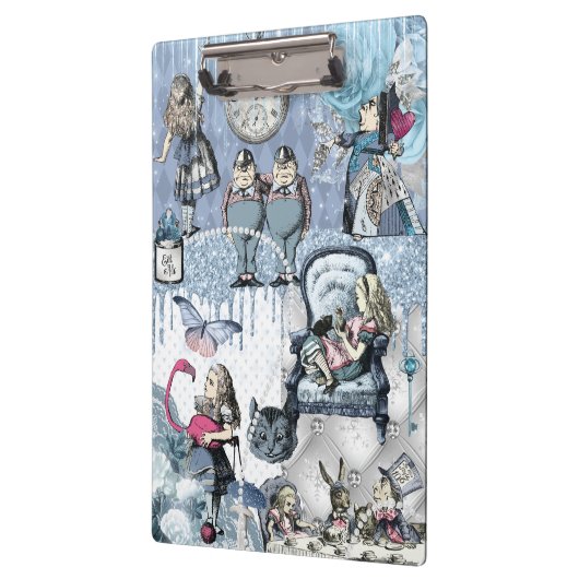 Blue Glitter Alice in Wonderland Klembord (Links)