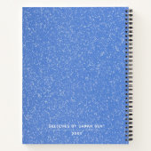 Blue Glitter Artiest Schetsboek Notitieboek Notiti (Achterkant)