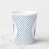 Blue Glitter Baby Feet Baby shower Gepersonaliseer Papieren Bekers (Rechts)