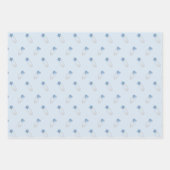 Blue Glitter Baby Feet Baby shower Wrapping Paper (Voorkant 3)