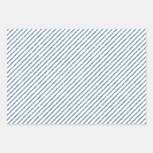 Blue Glitter Baby Feet Baby shower Wrapping Paper (Voorkant 2)