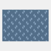 Blue Glitter Baby Feet Baby shower Wrapping Paper (Voorkant)