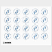 Blue Glitter Baby shower ten gunste van Sticker (Vel)