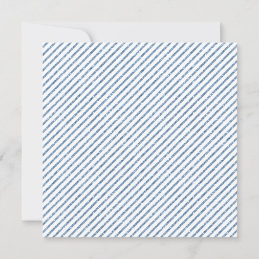 Blue Glitter Baby shower Uitnodiging met Baby Feet (Achterkant)