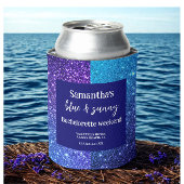 Blue Glitter Bachelorette Party Blikjeskoeler