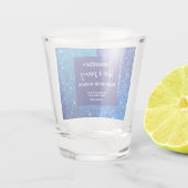 Blue Glitter Bachelorette Party Shot Glas (Achterkant)