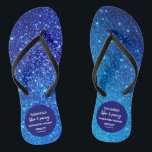 Blue Glitter Bachelorette Party Teenslippers<br><div class="desc">Blauw Glitter Weekend Bachelorette-ontwerp. Deze Bachelorette partijteenslippers combineren twee grootte van doopvont voor dynamischere blik. Voor overeenkomende objecten kun je de link volgen: in hoesje heb je aanpassingen nodig zodat het ontwerp gratis contact met me kan opnemen: szdesigns2021@gmail.com</div>