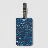Blue Glitter Bagagelabel (Voorkant (verticaal))