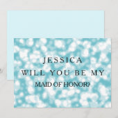 Blue Glitter, ben je mijn moeder van HONOR? Kaart (Voorkant / Achterkant)