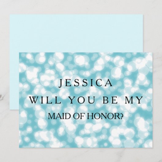 Blue Glitter, ben je mijn moeder van HONOR? Kaart (Voorkant / Achterkant)