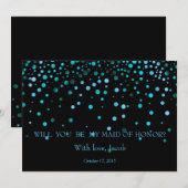 Blue Glitter, ben je mijn moeder van HONOR? Kaart (Voorkant / Achterkant)