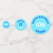 Blue Glitter Birthday Confetti (Voorkanten)